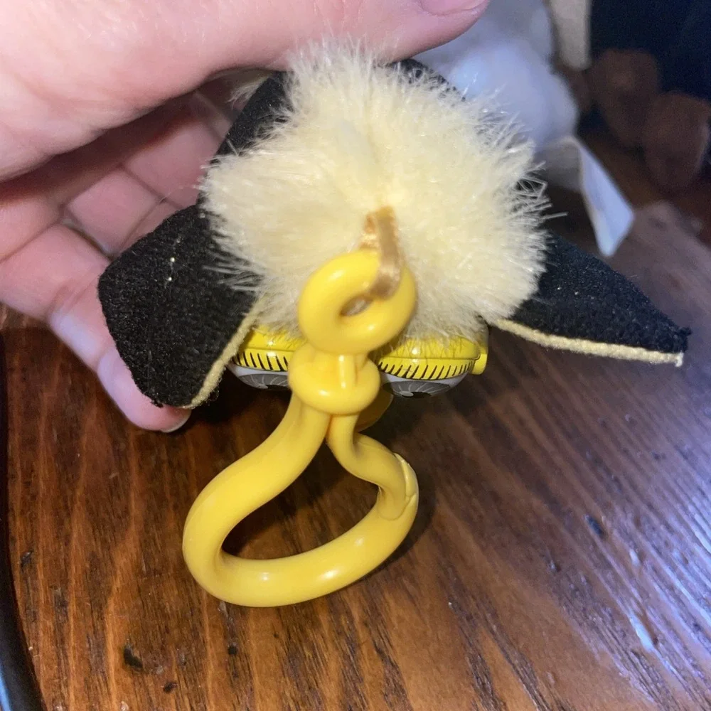 vintage 1995 WORKING Black Furby keychain hook Gray‎ Eyes (needs Batteries)